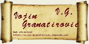 Vojin Granatirović vizit kartica